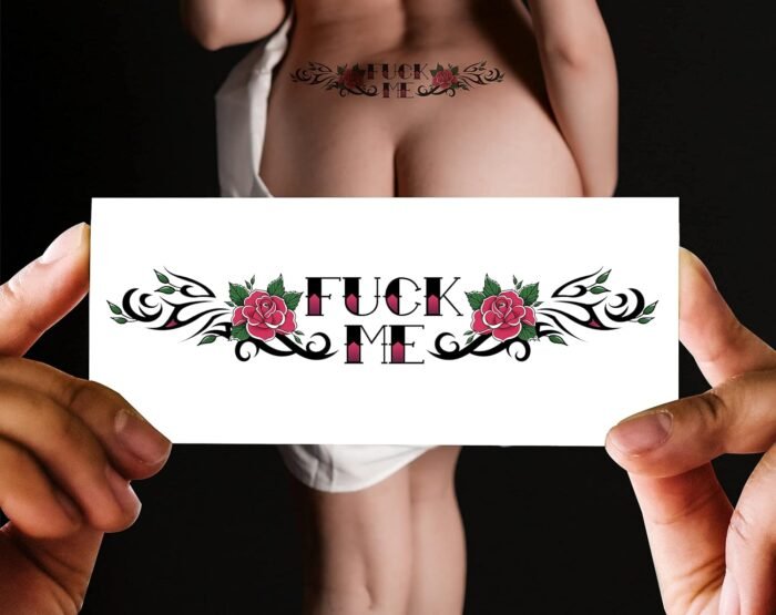 5 Large Sexy Naughty Temporary Tattoos for Women Ladies - Adult Fun for Lower Back Legs Arms Stomach - Image 4