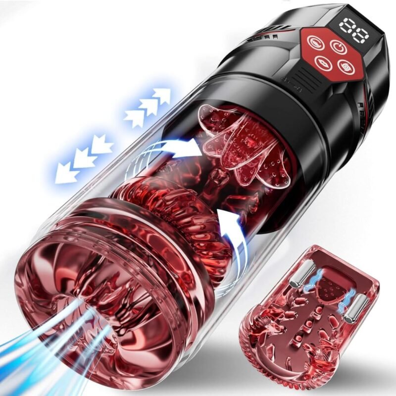 Enhanced Male Masturbator with 12 S Vacuum Pump & 7 Thrusting Rotating Vibrating Functions VZ67922