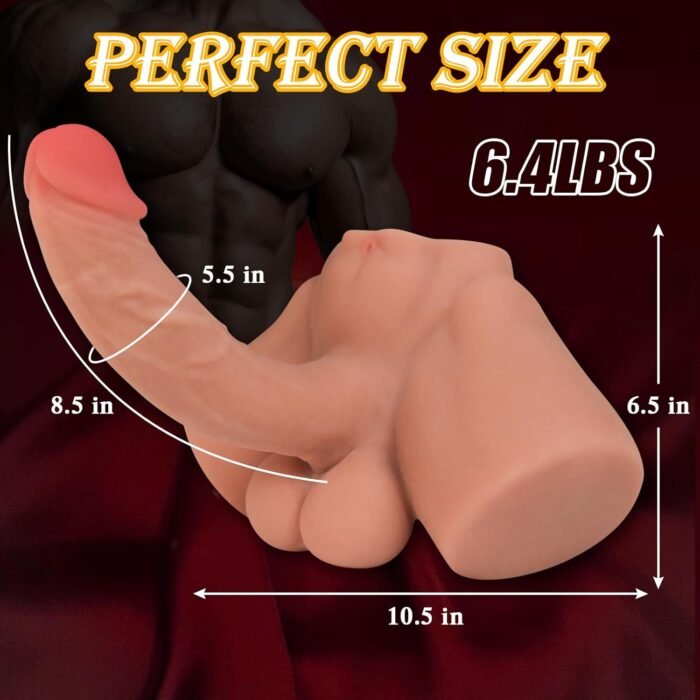 6.4Lbs Male Sex Doll with Flexible Dildo, Sex Dolls with Huge Cock for Female Masturbation, 2 in 1 Gay Sex and Unisex Sex Toy, Tight Anal Adult Toy Men Women Gay Couple - Image 3