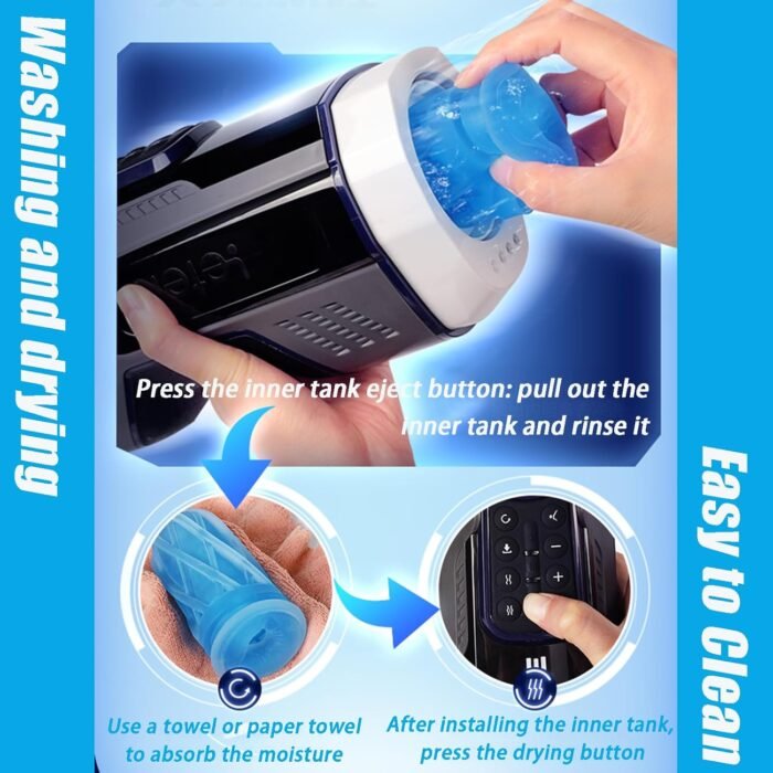 Automatic Male Masturbator-Thrusting Squeezing Penis Trainer Penis Pump Sex Toys for Men Adult Toys Pocket Pussy Male Sex Toy Penis Massager Mens Stroker Blowjob Realistic Textured Penis Vibrator - Image 7