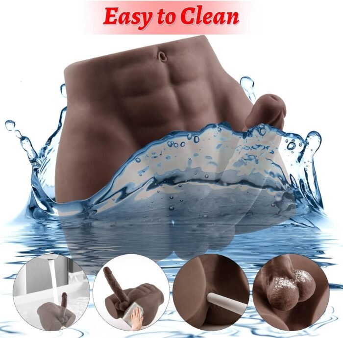 Life Size Male Sex Doll with Flexible Dildo Realistic Sex Huge Cock, 17.0lb Torso Men Sex Dolls for Women Tight Anal Hole 8.5 in Cock for Female Masturbation, Unisex Masturbator Sex Toy for Women Gay - Image 2