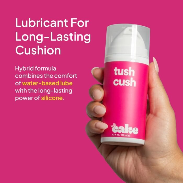 Hello Cake Tush Cush, Silicone and Water-Based Personal Lubricant, Formulated for Anal Use, Hybrid Lube for Men, Women, and Couples, 1.7 fl oz - Image 5