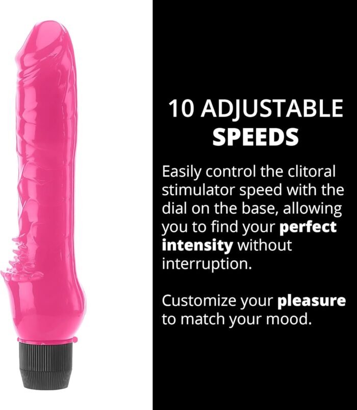 Adam and Eve Slim Pink Pleaser Vibrator Dildo, Realistic Battery Operated Thrusting Stimulator, Insertable Female Sex Toy, Waterproof & Powerful Vibration for Clitoral, Anal, & G Spot, Valentine's Day - Image 2