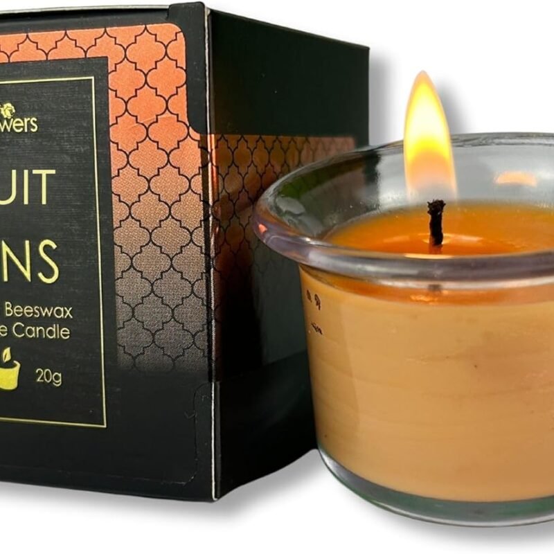 HOT Flowers Charm Body Massage Candle – Beeswax Coconut Oil Cocoa Butter Made - Fruit Fragrance - Low Heat Oil Warmer - 20g (1)