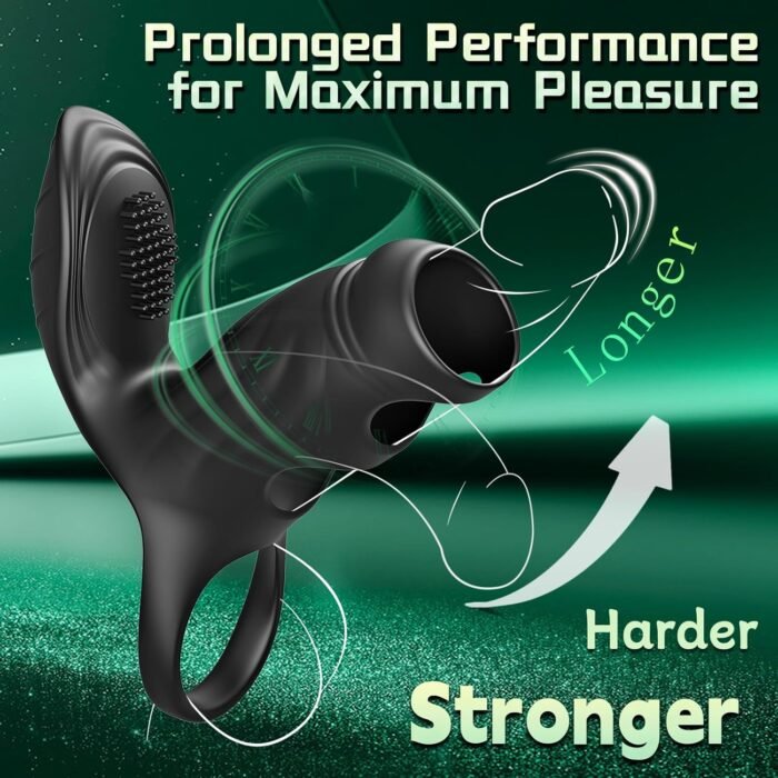 Penis Sleeve Vibrating Cock Ring with Clitoral & G Spot Dual Stimulator, APP Control Penis Ring Extender Vibrator with 10 * 10 Vibration Modes, Cock Sleeve Couples Kinky Adult Sex Toys for Men - Image 3
