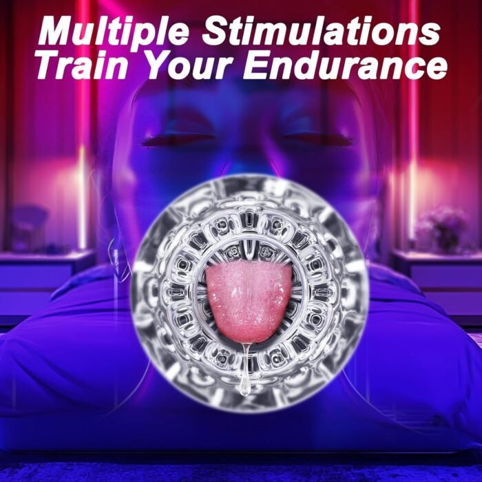 Male Masturbator Sex Toys for Men - Male Sex Toys with 10 Thrusting & 10 Real Tongue Licking Modes Blowjob Sex Machine Stroker for Training Stimulation Increase Endurance, Sex Toys for Men Pleasure - Image 2