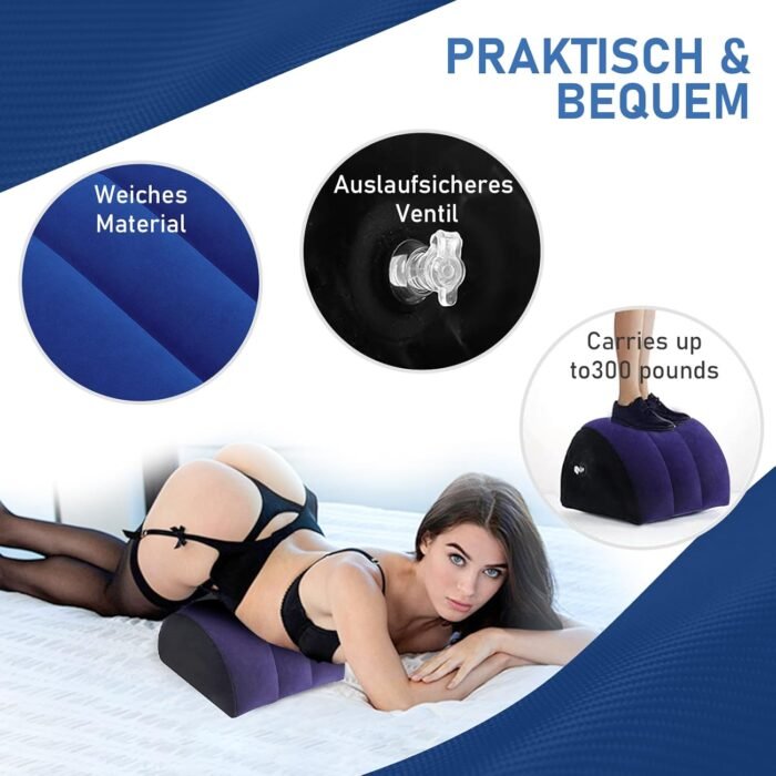 Dildo Mount Sex Pillow Sex Dice Set-Sex Toy Mount Set Ideal for Enhancing Intimacy Cushion Sex Furniture Dildo Mount Sex Position Pillow Sex Games for Adult Couples(Blue) - Image 4