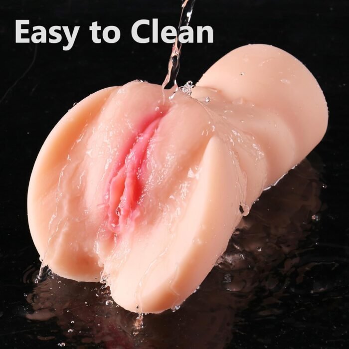 2 in 1 Male Masturbator Pocket Pussy Stroker Adult Sex Toy with 3D Realistic Vagina and Tight Vagina, Blow Job Stroker Deep Throat Oral Pleasure Mens Sex Toy - Image 3