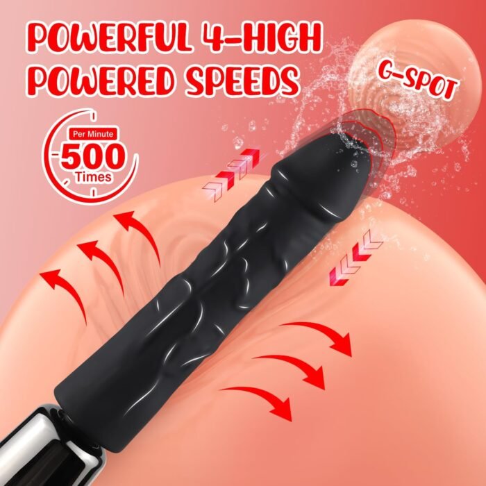 Handheld Sex Machine, Vaginal Anal Vibrator with Simulated Dildo and Anal Plugs, Multiple Thrust Modes, Powerful Sex Toys, G-spot Teasing, Anal Play, Adult Products for Couples and Gay People - Image 3