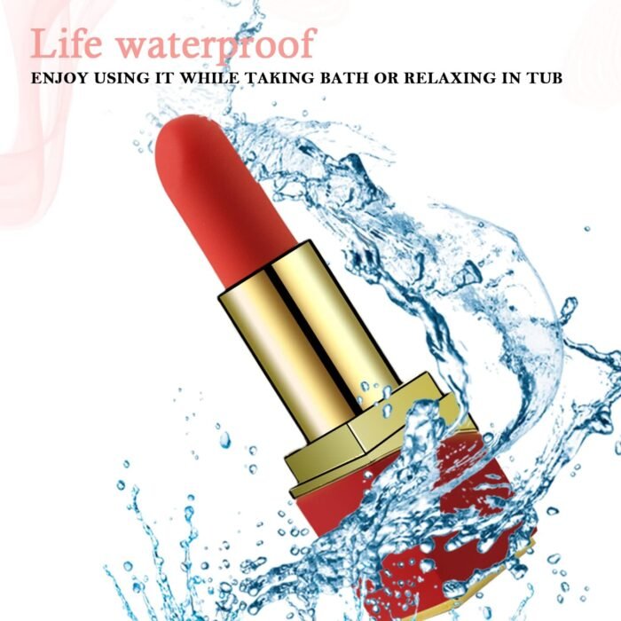 Bullet Lipstick G Spot Vibrator - Lipstick Shaped Tip with 10 Vibration Modes Discreet Pocket Womens Clitoral Vibrator for Her, Rechargeable Soft Powerful Vibrating Adult Sex Toys & Games Red - Image 5