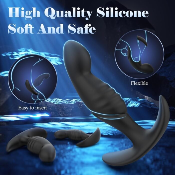 4PCS Anal Plug Adult Sex Toys, Silicone Butt Plug Set for Beginners, Advanced Users, Anal Dildo Training Kit Sex Toys for Man, Women and Couple with Flared Base Prostate Toys - Image 4
