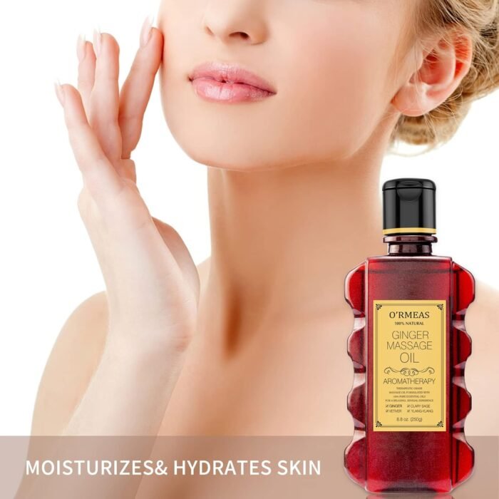 Ginger Massage Oil for Relaxing Muscles Massage Oil for Massage Body Oil for Skin Moisturizing for Men and Women 8.8 oz - Image 4