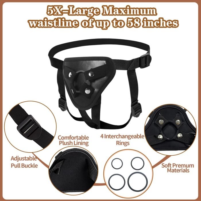 Adjustable Strap On Harness for Women and Men - Versatile Dildo Plus Size Strapon Harness for Couples, Lesbian, Gay, and Pegging Play - Comfortable and Secure Strapless Design, Unisex Adult Sex Toy - Image 4