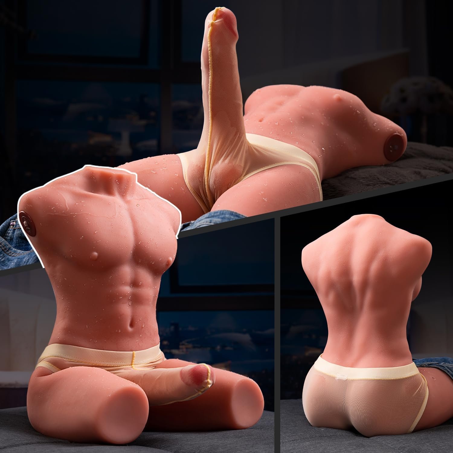 21LB Male Sex Doll for Women with Strong Thrusting Dildo, Realistic Muscle Torso Sex Dolls with 3D Tight Anal Channel & Built-in Skeleton Female Masturbator Soft Big Butt Sex Toy for Men Gay Couple - Image 6