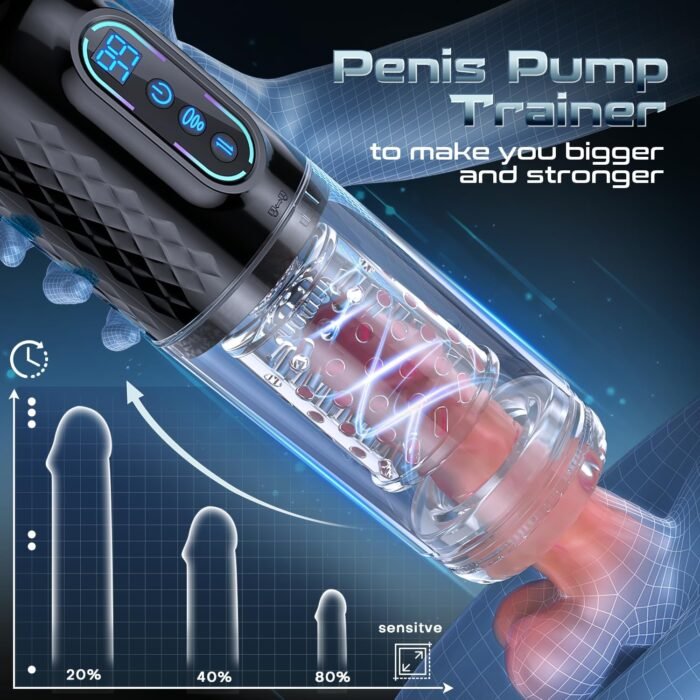 Automatic Male Masturbator Penis Pump - Upgraded Male Sex Toys for Men with 9 Sucking & Thrusting & Rotating Modes, Adult Toys Pocket Pussy Male Stroker Sex Toy Machine Blowjob Male Masturbators - Image 2