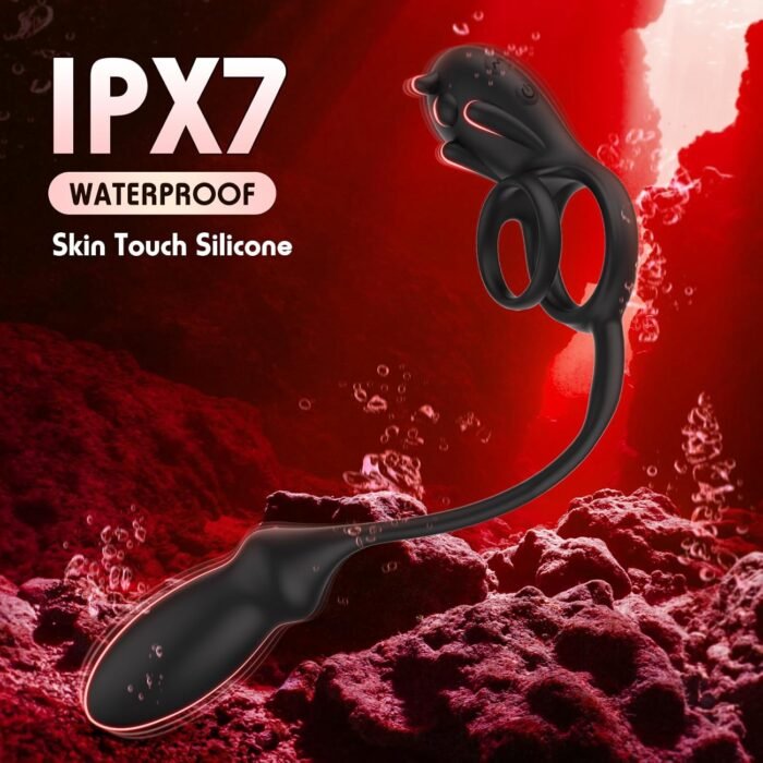 Vibrating Cock Ring with Anal Plug, Penis Ring with Remote Control 10 Vibrations for Erection Enhancing, Male Rose Rabbit Clitoral Bullets Butt Plug Vibrator, Adult Sex Toys for Men or Couples - Image 6