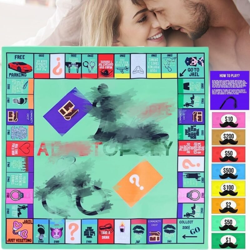 Couple Opoly Board Game, A Portable Couples Game That Can Ignite Passion & Build Relationships As Well As Enhance Mutual Affection