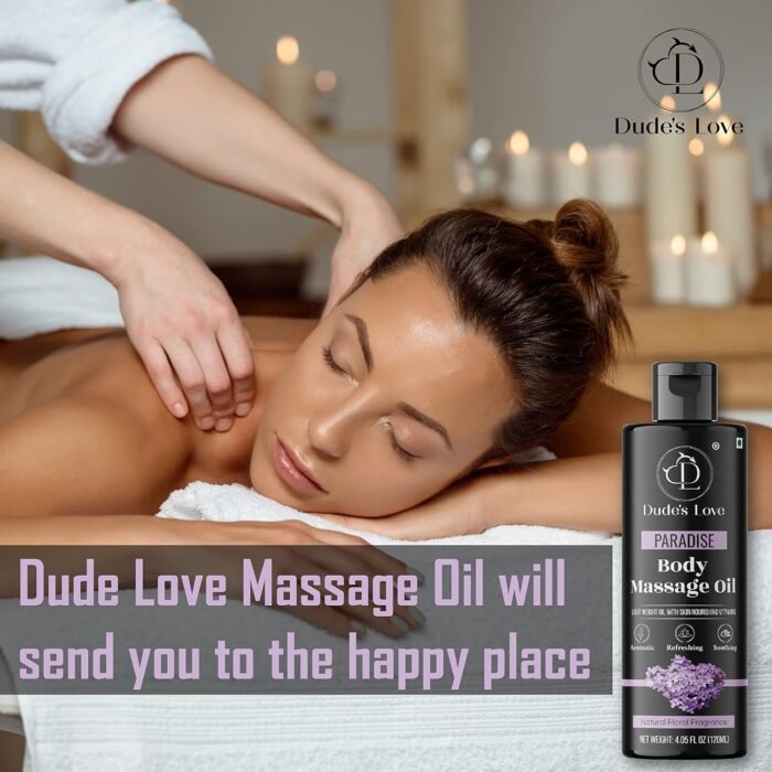 Organic - Lavender Floral Edible Full Body Massage Oil - Relaxing, Calming | No Stain & Non-Sticky |with Fractionated Coconut Oil, Orange Blossom & Lavender Oil - 4.05 Fl Oz - Image 4