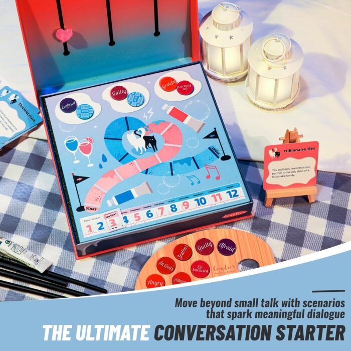 Feelings Palette – Couple Games for Date Night Ideas - Intimacy Relationship - Conversation Starters and Deep Connection Board Game - Question Card Games for 2 Players, Romantic Couple Gifts - Image 7