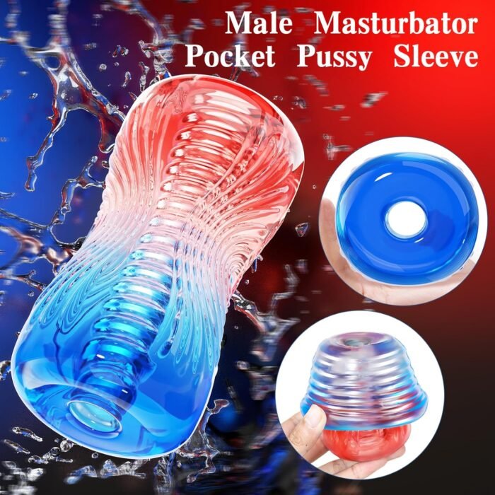 Male Masturbator Sex Toys - Adult Sex Toy Pocket Pussy, TPE Male Masturbation Sleeve, Penis Training Vagina Sex Toy for Men, 3D Realistic Texture Spiral Tunnel Stroker, Couple Sex Toy & Game - Image 2