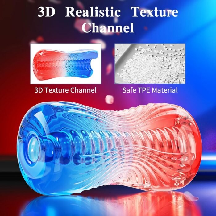 Male Masturbator Sex Toys - Adult Sex Toy Pocket Pussy, TPE Male Masturbation Sleeve, Penis Training Vagina Sex Toy for Men, 3D Realistic Texture Spiral Tunnel Stroker, Couple Sex Toy & Game - Image 3