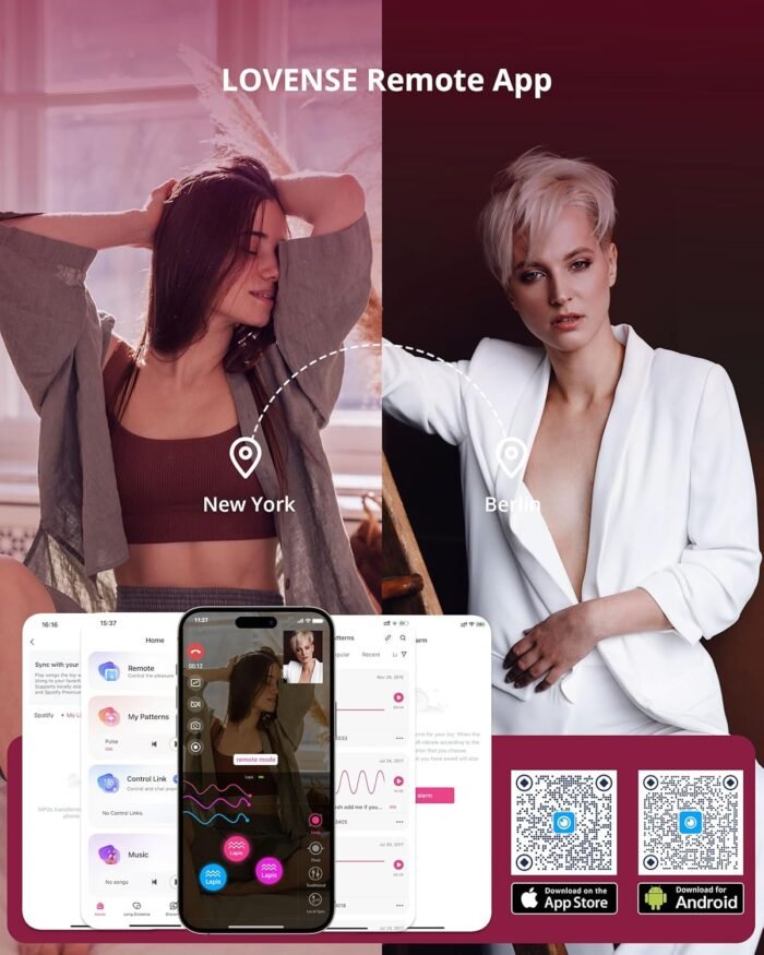LOVENSE Lapis Strapless Strap on Dildos Double-Ended G Spot Vibrator with Flexible Bulb Vibrating Butt Plug Adult Toy & Game Remote Control Clitoral Stimulator Sex Toys for Women Lesbian Couple - Image 2