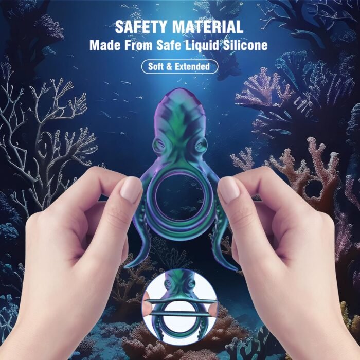 Vibrating Cock Ring Sex Toy - Vibrating Penis Ring Cockring Men Vibrator Adult Toy for Men Erection Sex - Cock Sexual Stimulation Long Lasting Stronger Adult Couple Sex Toys - Image 6