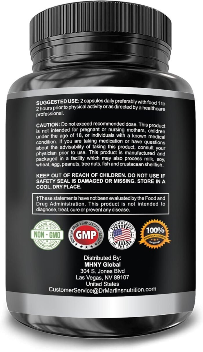 Super Strength 1590mg Horny Goat Weed 120 Capsules With Maca Arginine & Ginseng - Naturally Boost your Health, Workout Performance, Endurance & Energy, Joint Health For Men & Women (120C) - Image 4