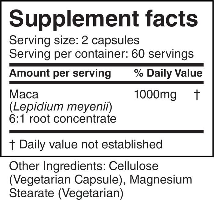Peruvian Maca Root Powder Capsules for Men and Women with Organic Black Maca, Red Maca, Yellow Maca Root Extract Capsules, Gelatinized 2000 mg Per Day, Lepidium Meyenii, Peruvian Ginseng, Vegan Pills - Image 4