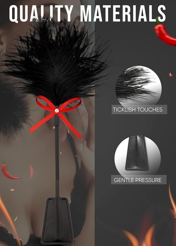 SM Set BDSM French Tickler Adult Set Flogger Stimulation Sex Whip Sex Paddle Feather Tickler Set for Couples BDSM Starter Kit Fetish Toys - Image 6