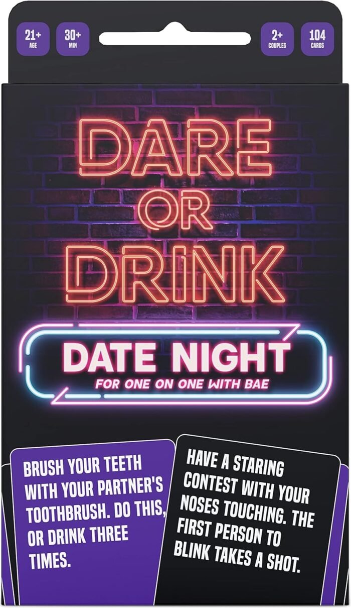 “Date Night” Party Card Game, Fun Adult Couples Games for Date Night, Intimate, Engaging, and Playful Dares, Challenges & Hilarious Questions