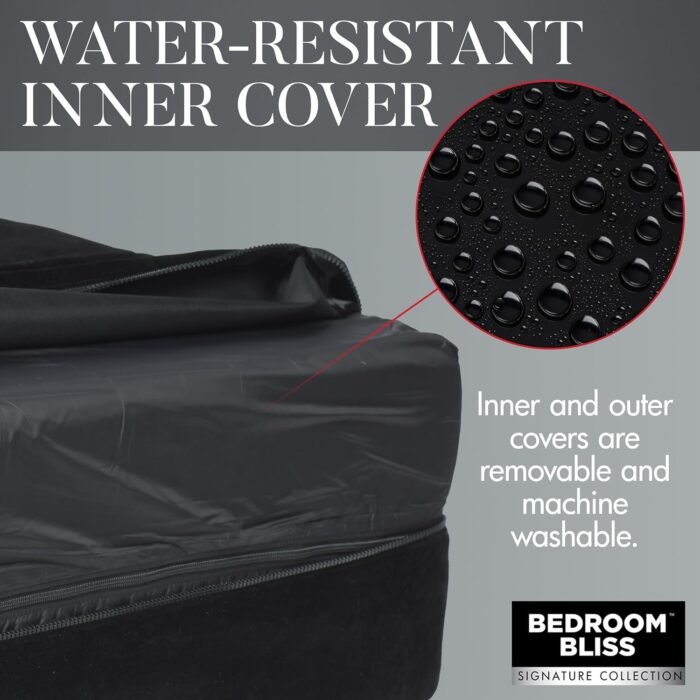 Bedroom Bliss Love Toy Cushion for Men, Women & Couples. Great for Sexual Positioning & Deep Penetration, Saddle-Style Mount with Toy Pocket. High-Density Foam. Easy to Clean Covers. 1 Piece, Black - Image 2
