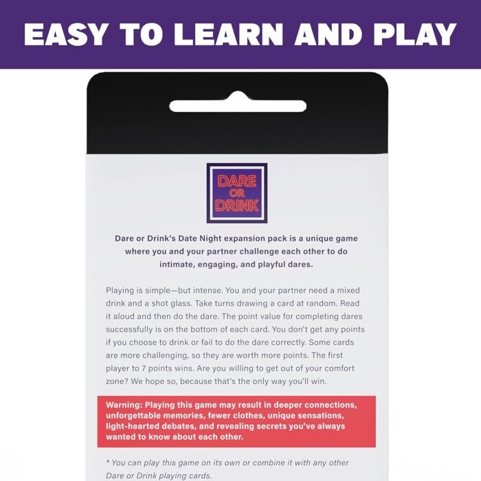 “Date Night” Party Card Game, Fun Adult Couples Games for Date Night, Intimate, Engaging, and Playful Dares, Challenges & Hilarious Questions - Image 2