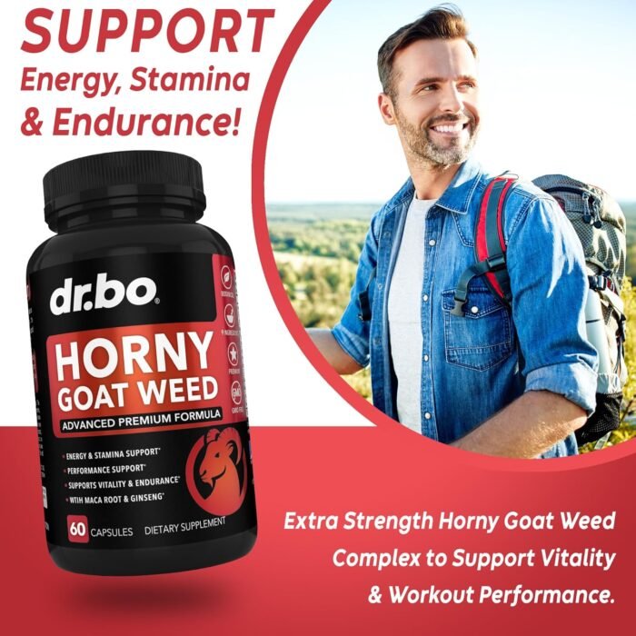 Horny Goat Weed For Men and Women - 1590mg Extra Max Male Enhancement, Stamina, Endurance, Performance - Maca Root, Tribulus, Muira Puama, L Arginine Ginseng Hornygoatweed for Men & Women - 60 Pills - Image 3