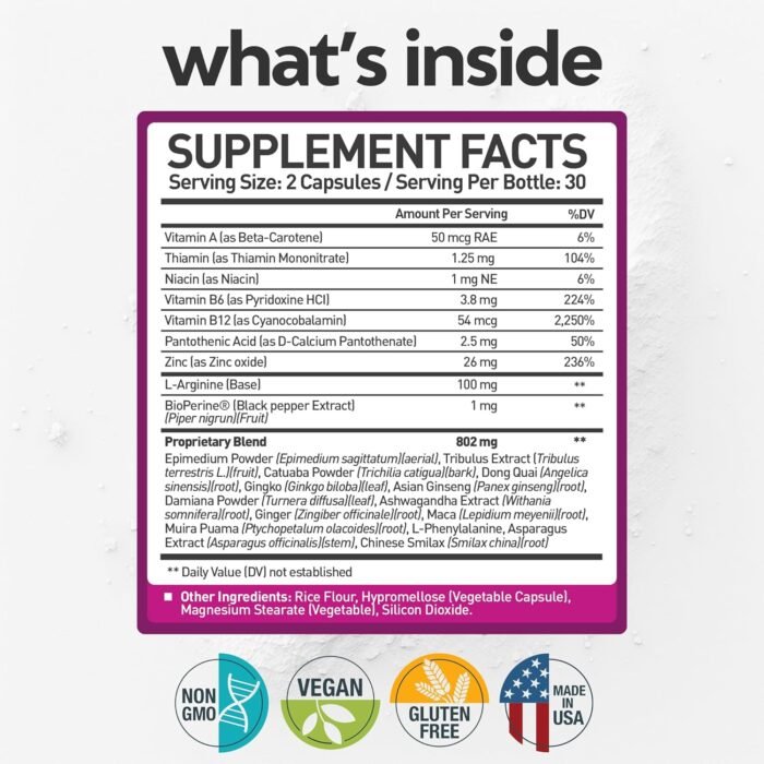 Nature's Everest Premium Libido Booster for Women - Powerful 14X Blend with BioPerine, Ashwagandha, Maca Root, and More | Elevate Drive, Enhance Mood, Hormonal Harmony | Made in USA | 60 Capsules - Image 2