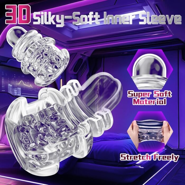 Male Masturbator Sex Toys for Men - Male Sex Toys with 10 Thrusting & 10 Real Tongue Licking Modes Blowjob Sex Machine Stroker for Training Stimulation Increase Endurance, Sex Toys for Men Pleasure - Image 6
