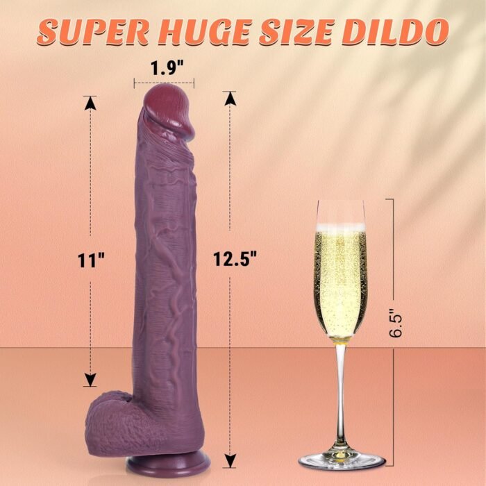 12 Inch Realistic Dildo Sex Toys for Women, Thick Huge Anal Penis with Suction Cup, Adult and Gay for Silicone Sex Toys，Soft Thrusting Dildos for Women & Men - Image 6