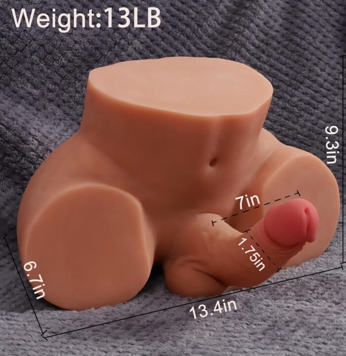13LB Male Sex Doll for Women - Realistic Sex Doll for Men Trans Sex Doll Shemale Sex Doll Torso with 7in Flexible Dildo Vagina Anus Sex Dolls Sex Torso Adult Toys Gay Sex Toys for Men Women Couples - Image 4
