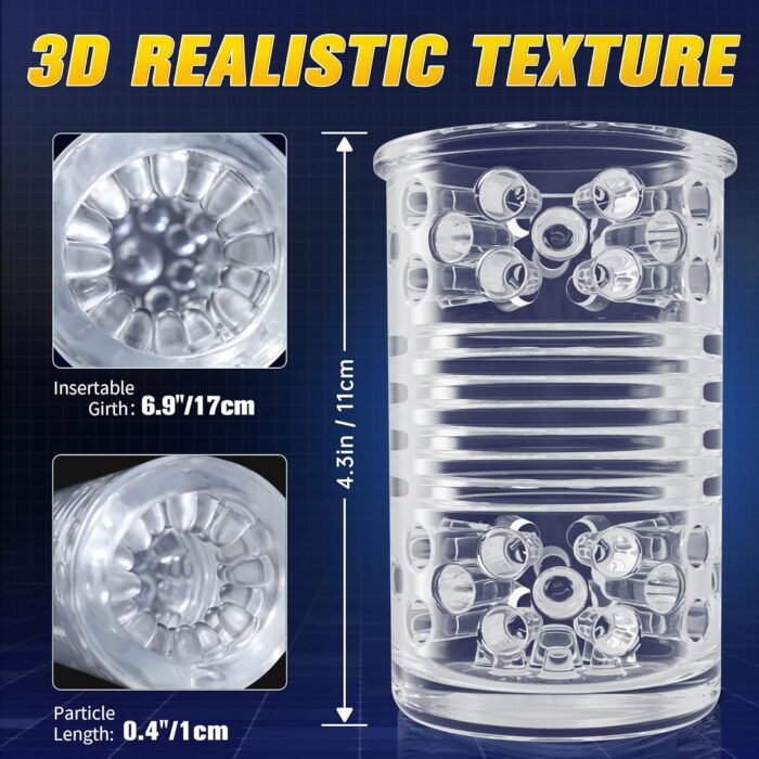 Cafatop Sex Toys for Men Male Masturbator - Automatic Masturbators Cup with 7 Thrusting &Rotating Modes for Penis Stimulation, Electric Pocket Pussy Male Stroker, Adult Male Sex Toy with Suction Base - Image 5