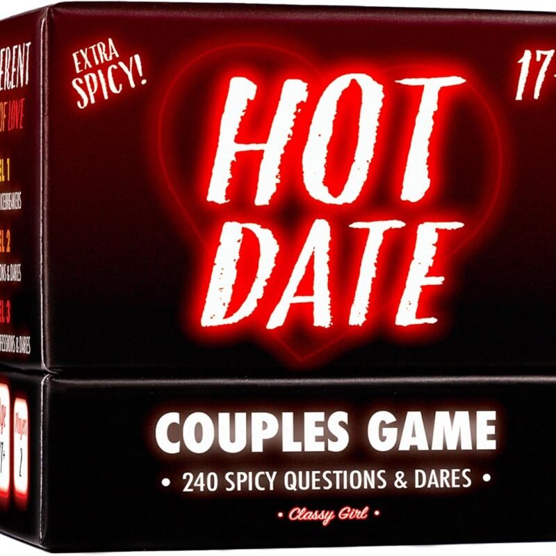 Hot Date Couples Game for Adults - 240 Spicy, Fun Questions & Dares for Romantic Nights & Deep Relationships - Conversation Cards - 2 Players