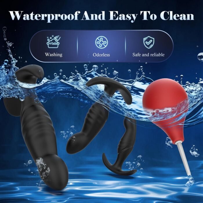 4PCS Anal Plug Adult Sex Toys, Silicone Butt Plug Set for Beginners, Advanced Users, Anal Dildo Training Kit Sex Toys for Man, Women and Couple with Flared Base Prostate Toys - Image 5