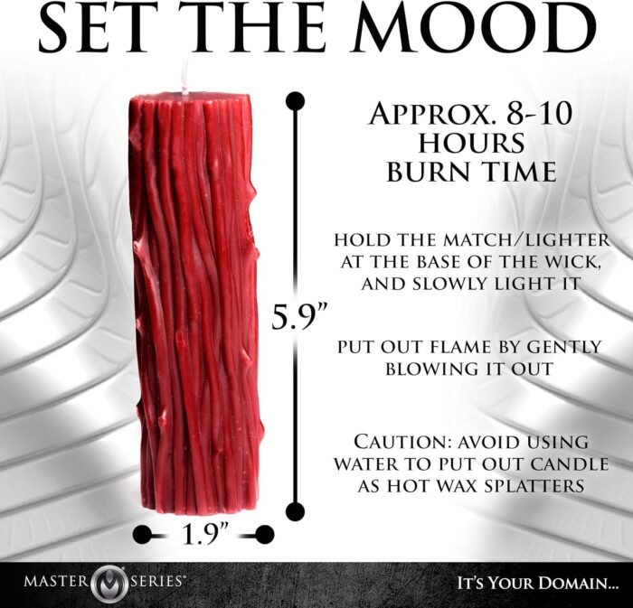 Thorn Drip Candle for Wellness and Relaxation & Romantic Candle Massage. Low Melting Point. Unscented Paraffin Body Wax. Perfect Spa Gift for Self-Care. 1 Piece, Red. - Image 4