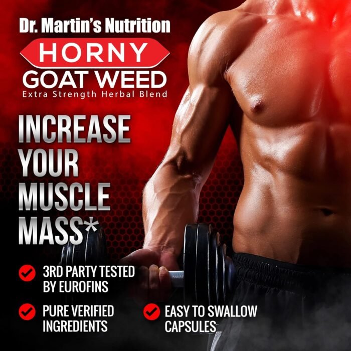 Super Strength 1590mg Horny Goat Weed 120 Capsules With Maca Arginine & Ginseng - Naturally Boost your Health, Workout Performance, Endurance & Energy, Joint Health For Men & Women (120C) - Image 7