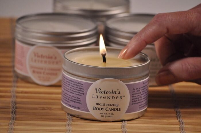 Vanilla Lavender Massage Oil Candle Wax — Aromatherapy Candle That Turns Into Massage Oil, Candle Massage Wax for Relaxation, Travel Size Massage Oil Body Candle by Victoria's Lavender - (8 Oz) - Image 4