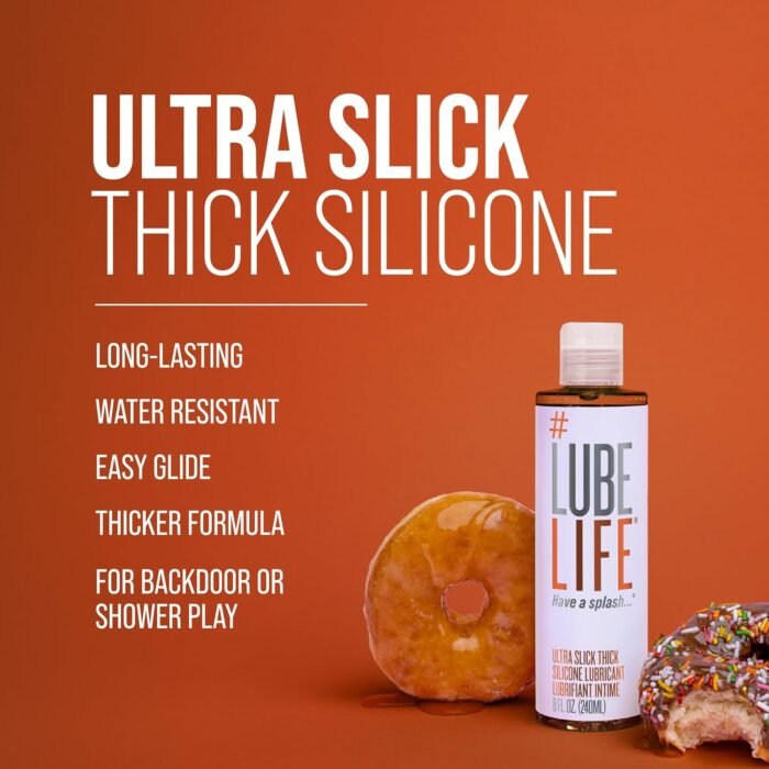 #LubeLife Ultra Thick Slick Silicone-Based Lubricant, Water Resistant, Thick Silicone Lube for Men, Women and Couples, 8 Fl Oz - Image 3