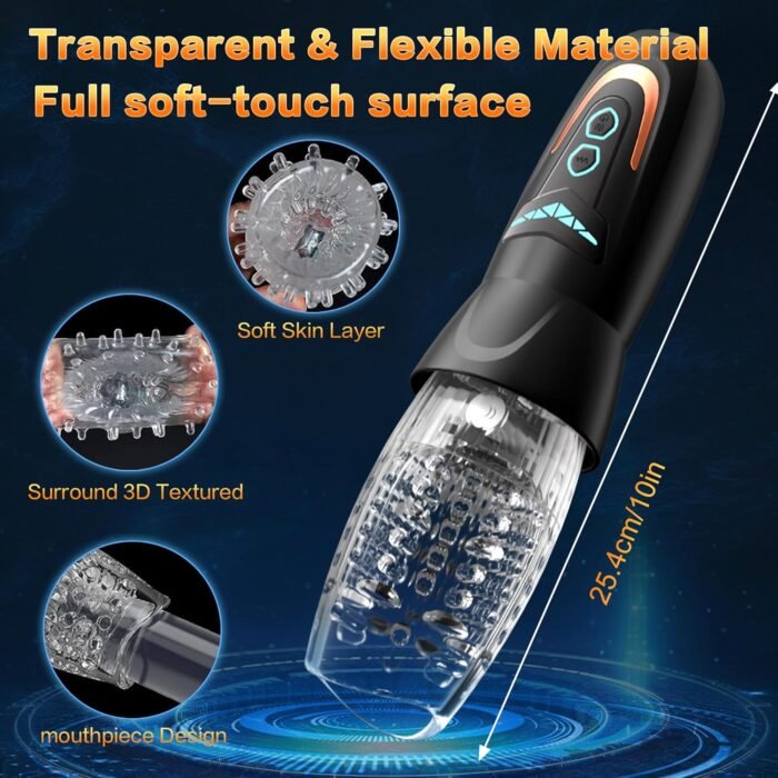 Automatic Male Masturbator Sex Toy with 10 Vibration, 8 Thrusting & Rotating Patterns, Male Sex Toys for Men, Penis Pump Male Stroker Adult Toy Penis Vibrator for Men, Adult Toys for Men - Image 4
