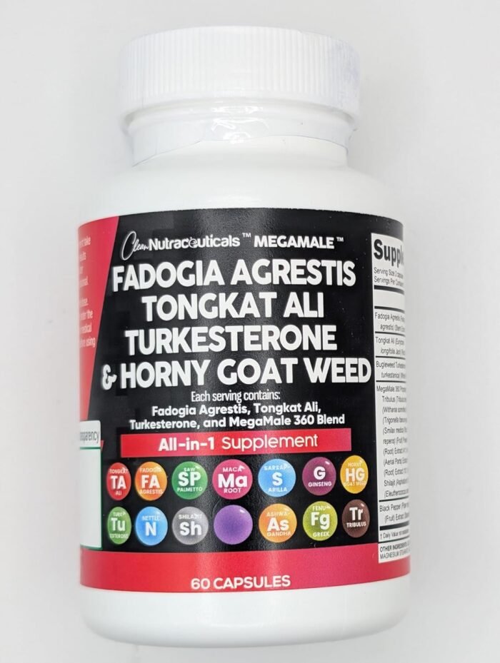 Clean Nutraceuticals Fadogia Agrestis Tongkat Ali Turkesterone Supplement with Horny Goat Weed, Saw Palmetto, Maca Root, Siberian Ginseng, Tribulus Terrestris, Fenugreek, Wild Yam - 60 Count - Image 2