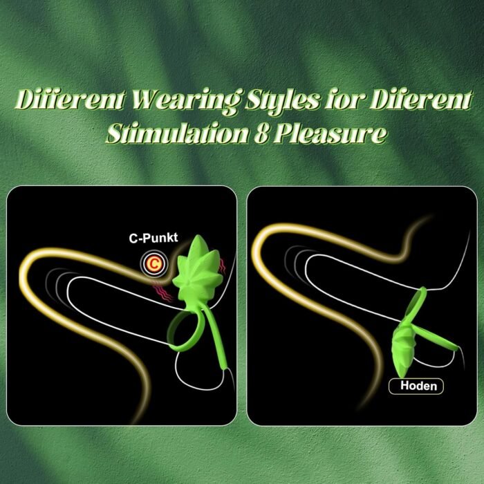 Vibrating Cock Ring with Clitoral Stimulator, Silicone Pleasure Penis Ring Vibrator, Long Distance Couples Adult Sex Toys for Men Women, MHYNNR 10 Vibrations Male Couple Sex Toy for Men Erection Sex - Image 7