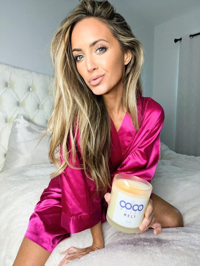 Coco Bliss Melt - Massage Candle Natural Coconut Moisturizing Body Oil Candles Women, Men & Romantic Couples | Essential Oil Candle Vanilla, Vitamin E Almond Oil, Cocoa Butter - 8 Oz - Image 5