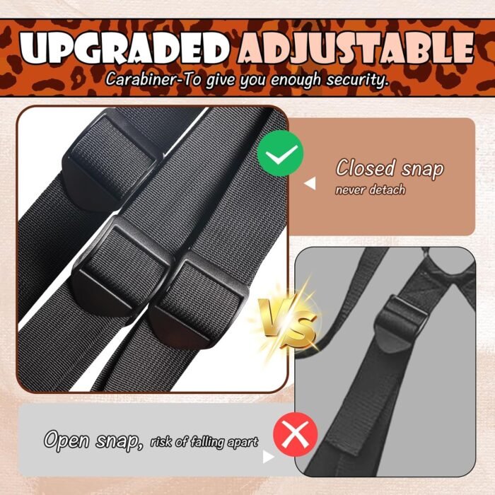 BDSM Sex Bondage Sex Swing with Waist Straps Support,Couples Sex Toys Adjustable Straps Soft Plush Padding Mat,Sex Restraints Love Slings Bondage Gear,Holds up to 300lbs - Image 5